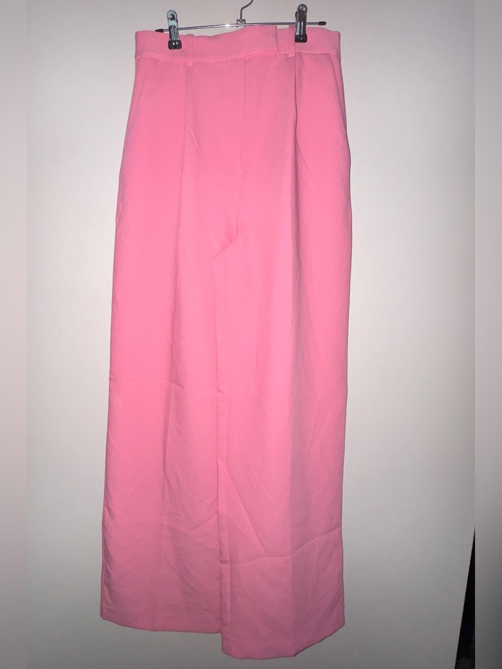 ZARA Bright Pink High Waisted Trousers Pants Size Small